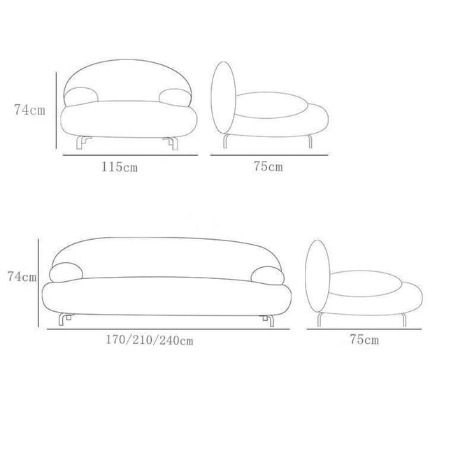 ChandelierDecor - Radius Round Sofa Set – Modern Living Room Comfort