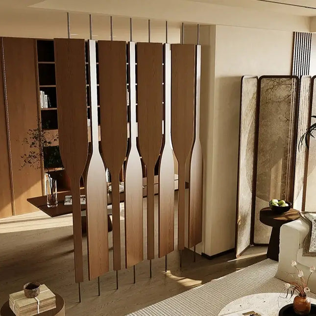 ChandelierDecor-Rattan Bamboo Room Divider – Rotating, 360° View