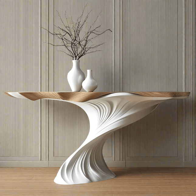 ChandelierDecor - Resin Glass Console Table – Entryway