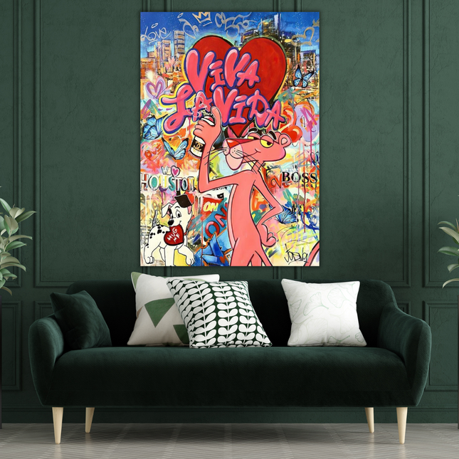 ChandelierDecor - Retro Charm - Pink Panther Poster Print