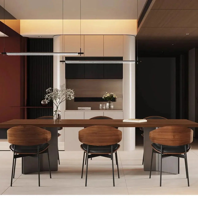 ChandelierDecor - Retro Walnut Dining Table Set – Dining Room