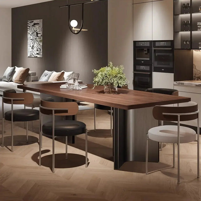 ChandelierDecor - Retro Walnut Dining Table Set – Dining Room