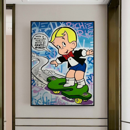 ChandelierDecor - Richie Canvas Wall Art: Enhance Your Space Money Skating