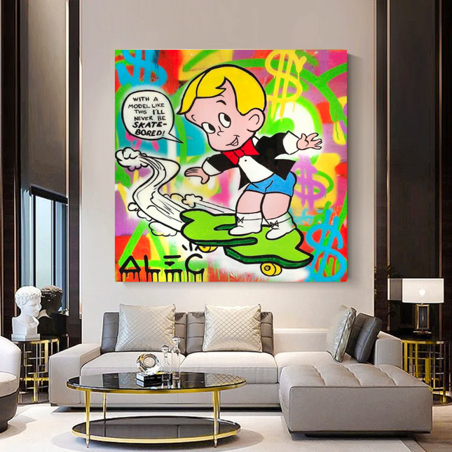 ChandelierDecor - Richie Money Skating - Alec Monopoly Wall Art