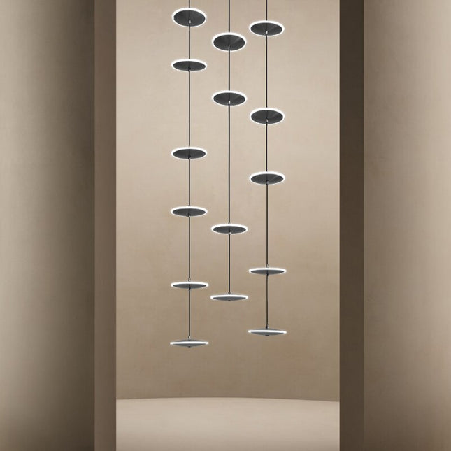 ChandelierDecor - Rings LED Plate Staircase Chandelier