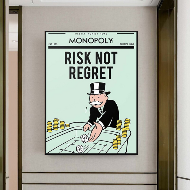ChandelierDecor - Risk Not RegretRisk Not Regret - Monopoly Canvas Wall Art
