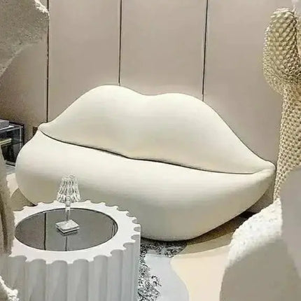 ChandelierDecor-Rose Petal Lips Sofa Set – Modern Velvet Statement Sofa