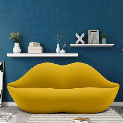 ChandelierDecor-Rose Petal Lips Sofa Set – Modern Velvet Statement Sofa