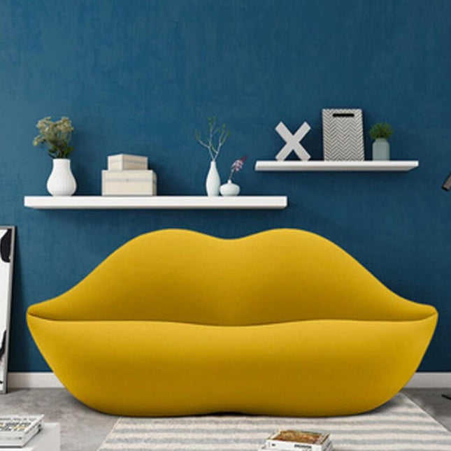 ChandelierDecor - Rose Petal Lips Sofa Set – Modern Velvet Statement Sofa