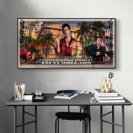 ChandelierDecor - Scarface Canvas Wall Art - Authentic Tony Montana Prints