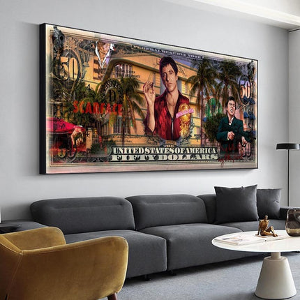 ChandelierDecor - Scarface Canvas Wall Art - Authentic Tony Montana Prints