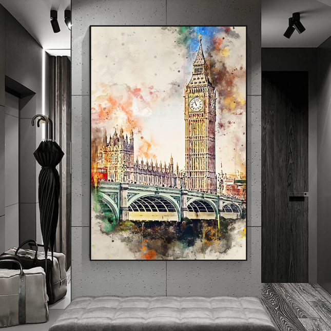 ChandelierDecor - Scenery City London Big Ben Landscape Canvas Wall Art