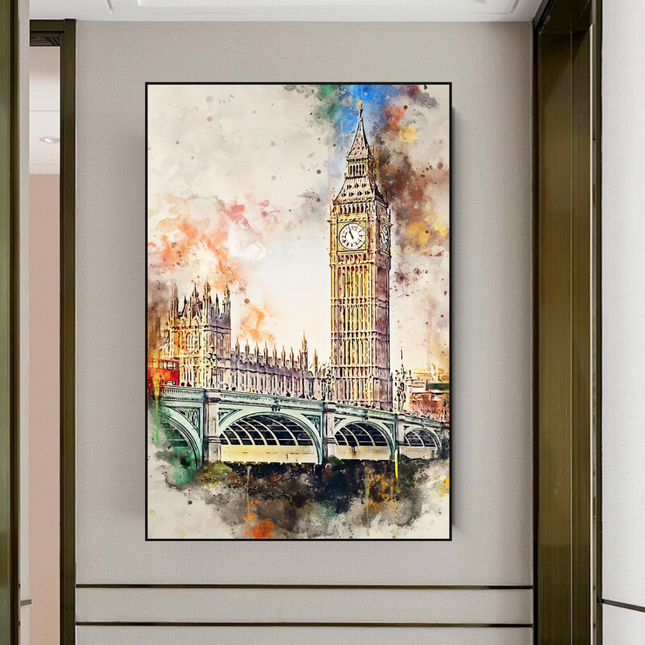 ChandelierDecor - Scenery City London Big Ben Landscape Canvas Wall Art