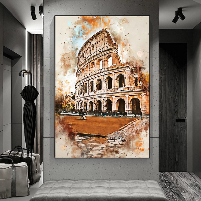 ChandelierDecor - Scenery City Rome Landscape Canvas Wall Art