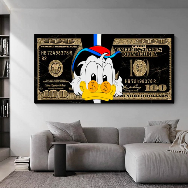 ChandelierDecor - Scrooge McDuck 100 Dollar Bill Art