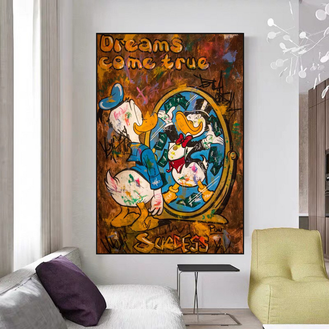 ChandelierDecor - Scrooge McDuck Dreams Come True Millionaire Wall Art Poster