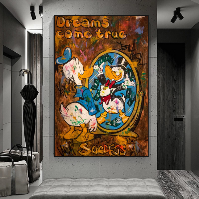 ChandelierDecor - Scrooge McDuck Dreams Come True Millionaire Wall Art Poster