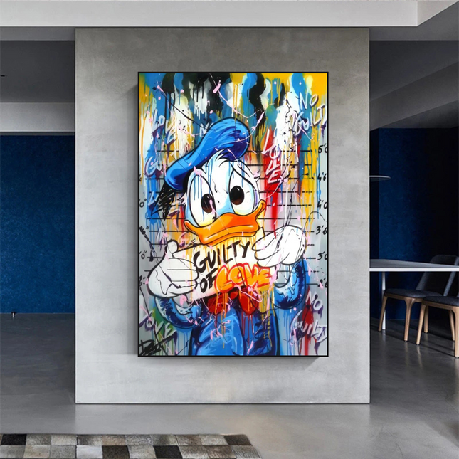 ChandelierDecor - Scrooge McDuck Guilty of Love Wall Art