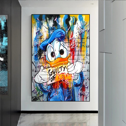 ChandelierDecor - Scrooge McDuck Guilty of Love Wall Art