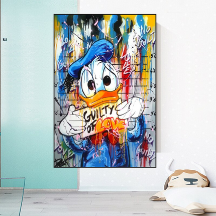 ChandelierDecor - Scrooge McDuck Guilty of Love Wall Art
