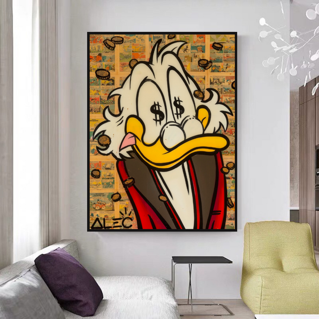 ChandelierDecor - Scrooge McDuck Millionaire by Alec Canvas Wall Art