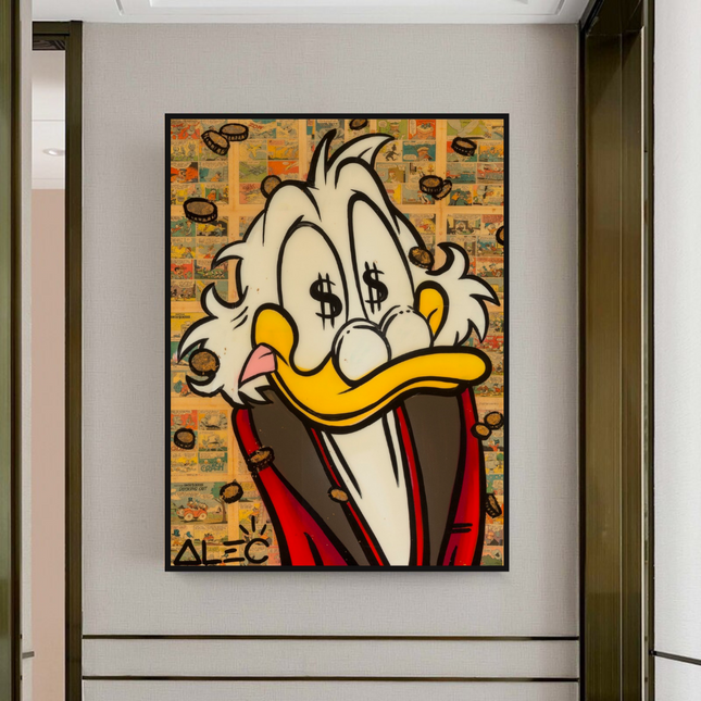 ChandelierDecor - Scrooge McDuck Millionaire by Alec Canvas Wall Art