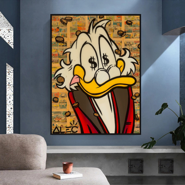 ChandelierDecor - Scrooge McDuck Millionaire by Alec Canvas Wall Art