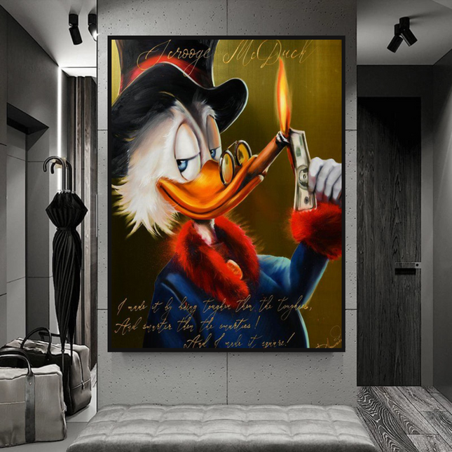ChandelierDecor - Scrooge McDuck Money Maker Millionaire Canvas Wall Art