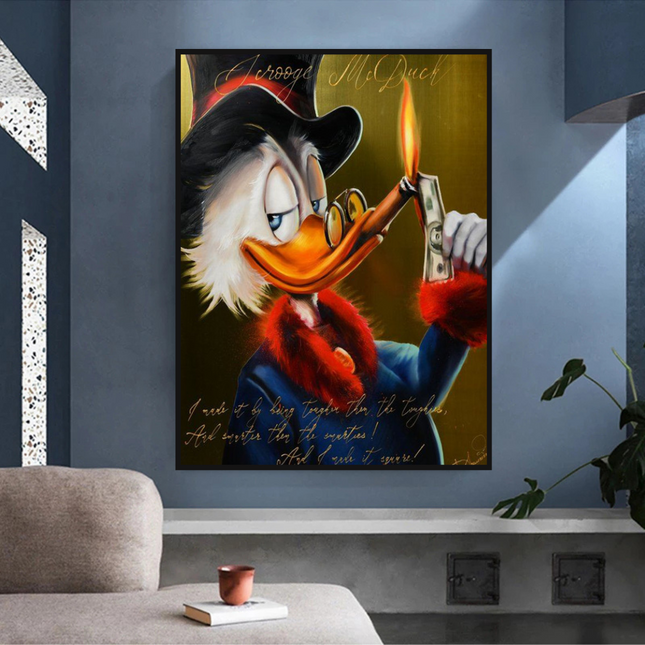 ChandelierDecor - Scrooge McDuck Money Maker Millionaire Canvas Wall Art