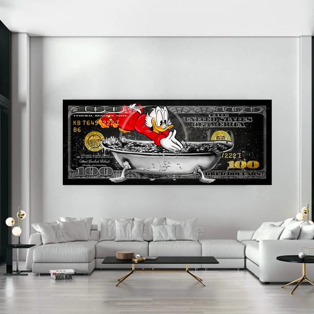ChandelierDecor - Scrooge McDuck One Million Dollar Canvas Wall Art