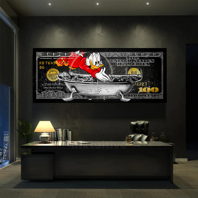 ChandelierDecor - Scrooge McDuck One Million Dollar Canvas Wall Art