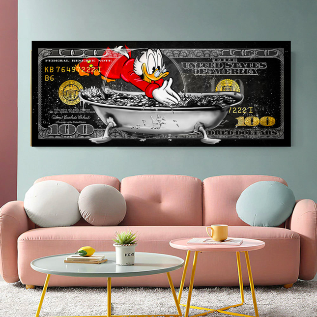 ChandelierDecor - Scrooge McDuck One Million Dollar Canvas Wall Art