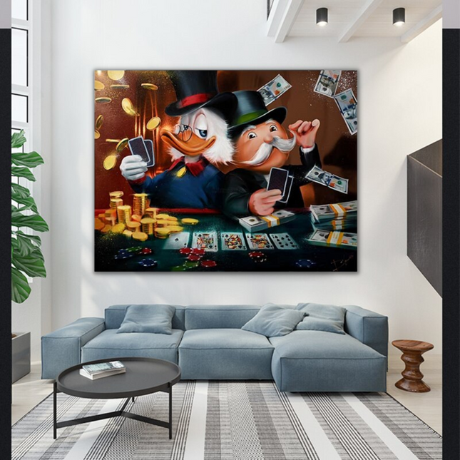 ChandelierDecor - Scrooge McDuck Poker Legends: Mr Monopoly Wall Art