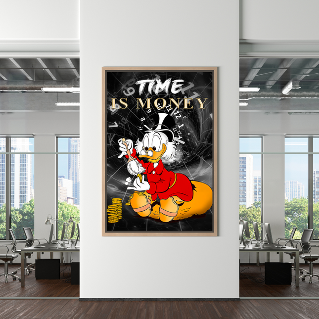 ChandelierDecor - Scrooge McDuck Time is Money Canvas Wall Art