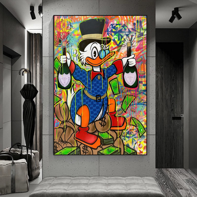 ChandelierDecor - Scrooge McDucks Champaign Celebration Wall Art