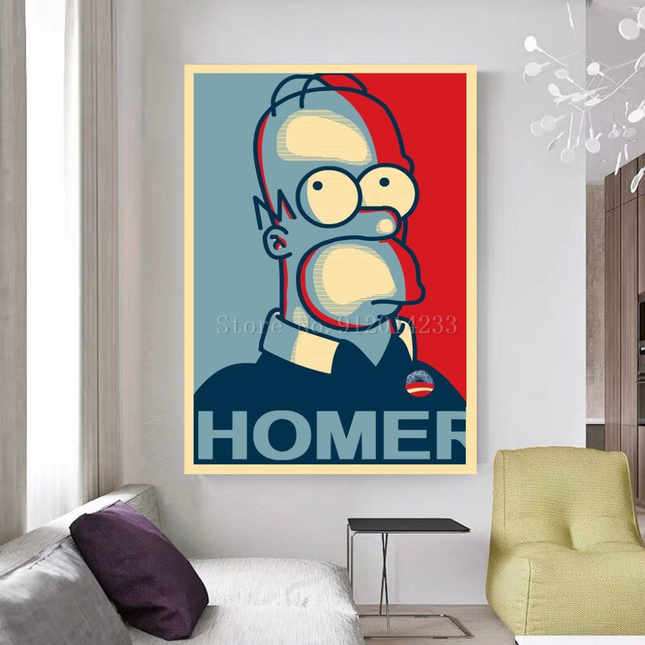 ChandelierDecor - Simpsons HOMER Canvas Wall Art
