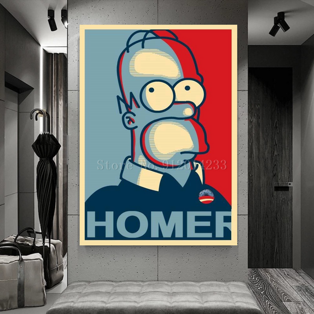 ChandelierDecor - Simpsons HOMER Canvas Wall Art