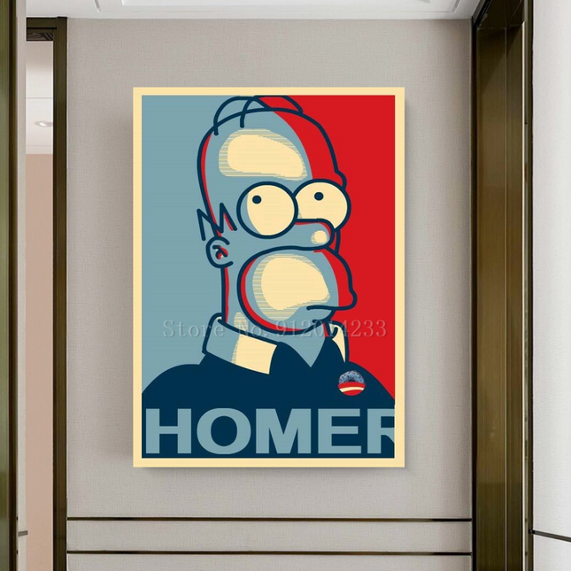 ChandelierDecor - Simpsons HOMER Canvas Wall Art