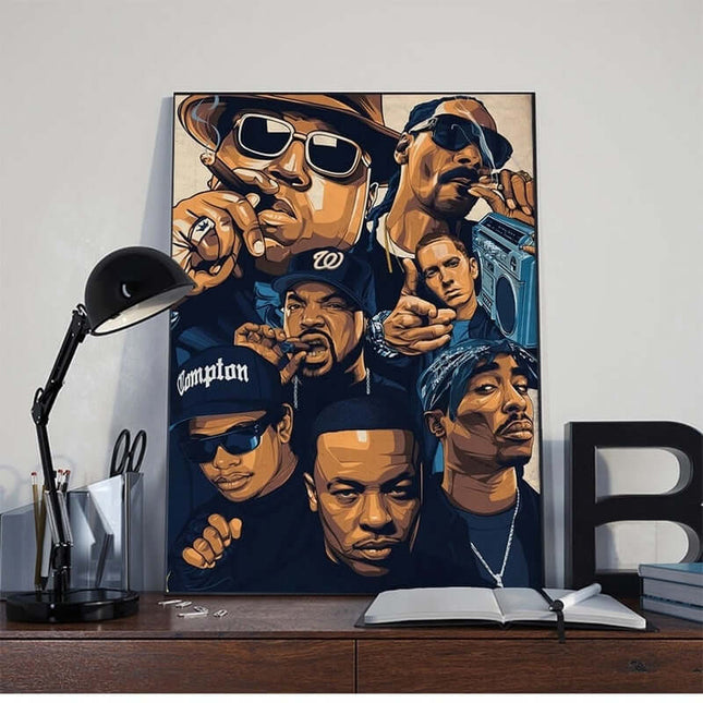 ChandelierDecor - Singer Legend Canvas Wall Art - Hip Hop Music Rapper Theme