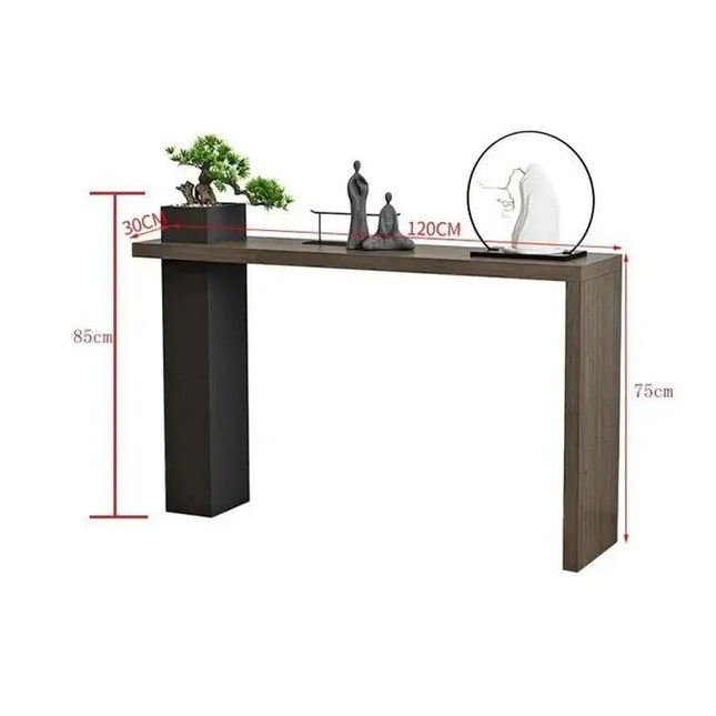 ChandelierDecor-Slim Solid Wood Console Table for Narrow Spaces