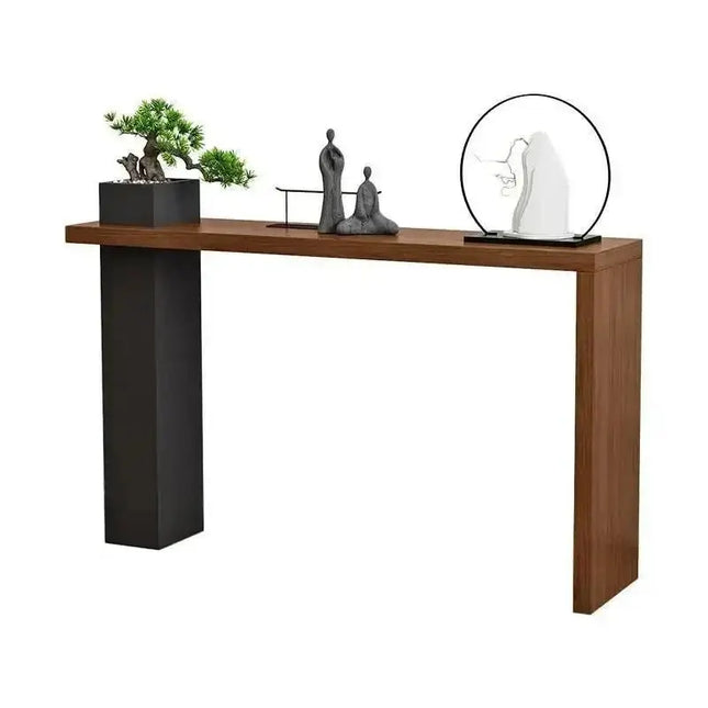 ChandelierDecor-Slim Solid Wood Console Table for Narrow Spaces