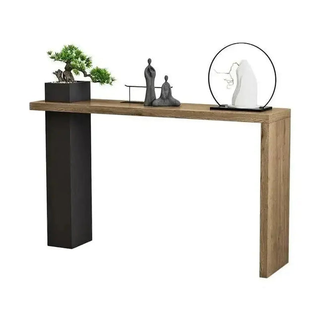 ChandelierDecor-Slim Solid Wood Console Table for Narrow Spaces