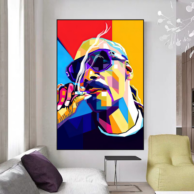 ChandelierDecor - Snoop Famous Singer HipHop Canvas Wall Art