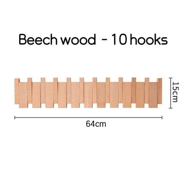 ChandelierDecor - Solid Wood Clothes Hanging Wall Mounted Rack