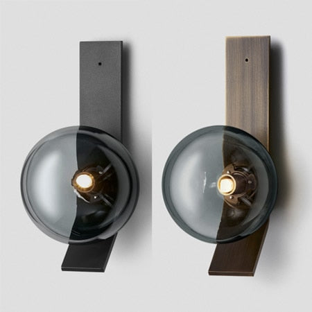 ChandelierDecor - Soot Glass Bedroom Bedside Wall Lamps