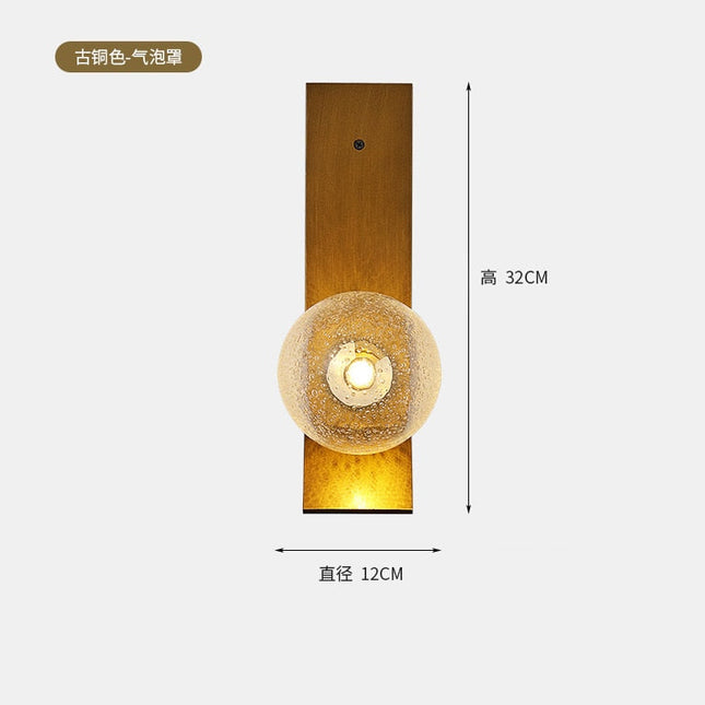 ChandelierDecor - Soot Glass Bedroom Bedside Wall Lamps