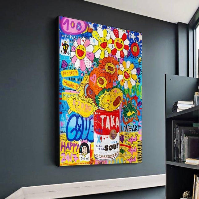 ChandelierDecor - Soup Canvas Wall Art Banksy Canvas Wall Art