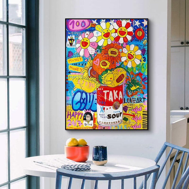 ChandelierDecor - Soup Canvas Wall Art Banksy Canvas Wall Art