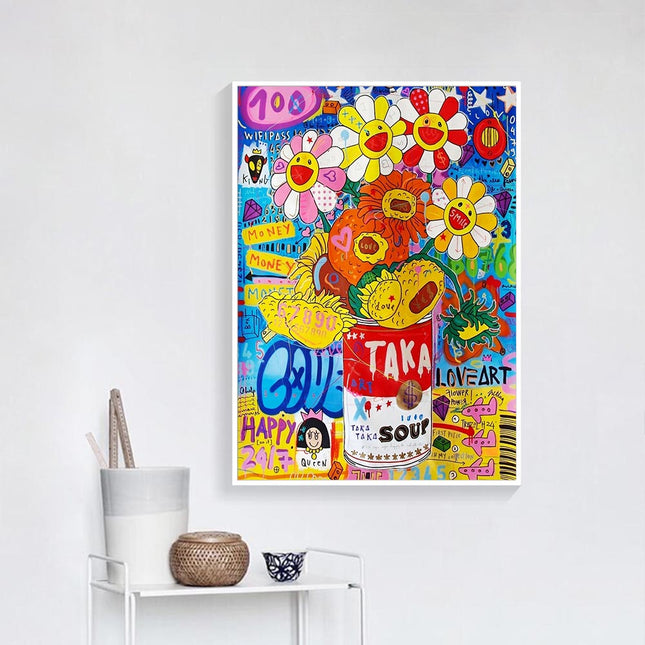 ChandelierDecor - Soup Canvas Wall Art Banksy Canvas Wall Art