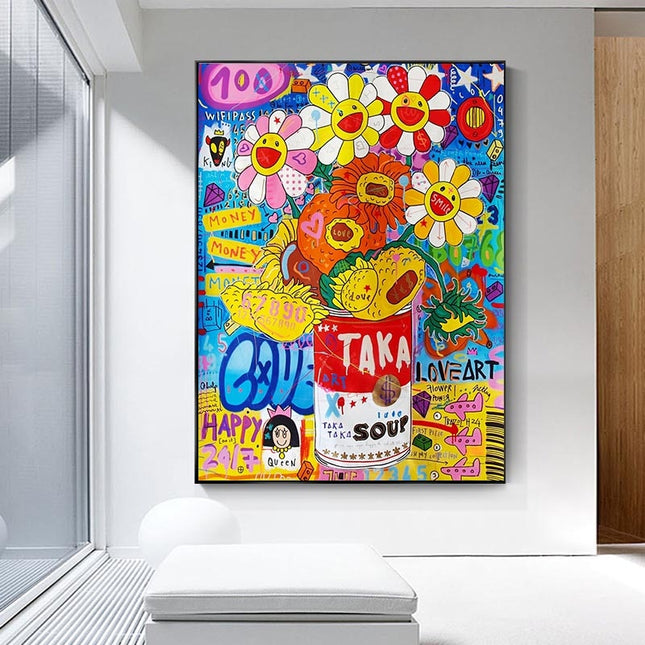 ChandelierDecor - Soup Canvas Wall Art Banksy Canvas Wall Art